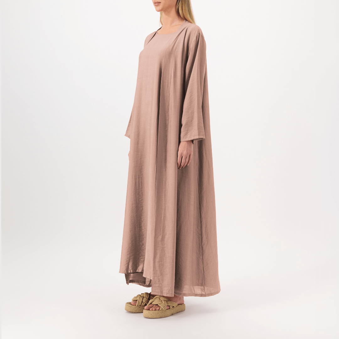 Abaya Kimono | Brown Gold | All Day Closet - arabian outfit  - all day outfits - closet fashion store