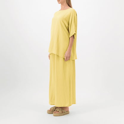 Light Yellow Set Outfit - All Day Closet Set of 2  - Comfortable style in attractive colors -  arabian outfit - casual setcasual set - all day outfits - closet fashion store
