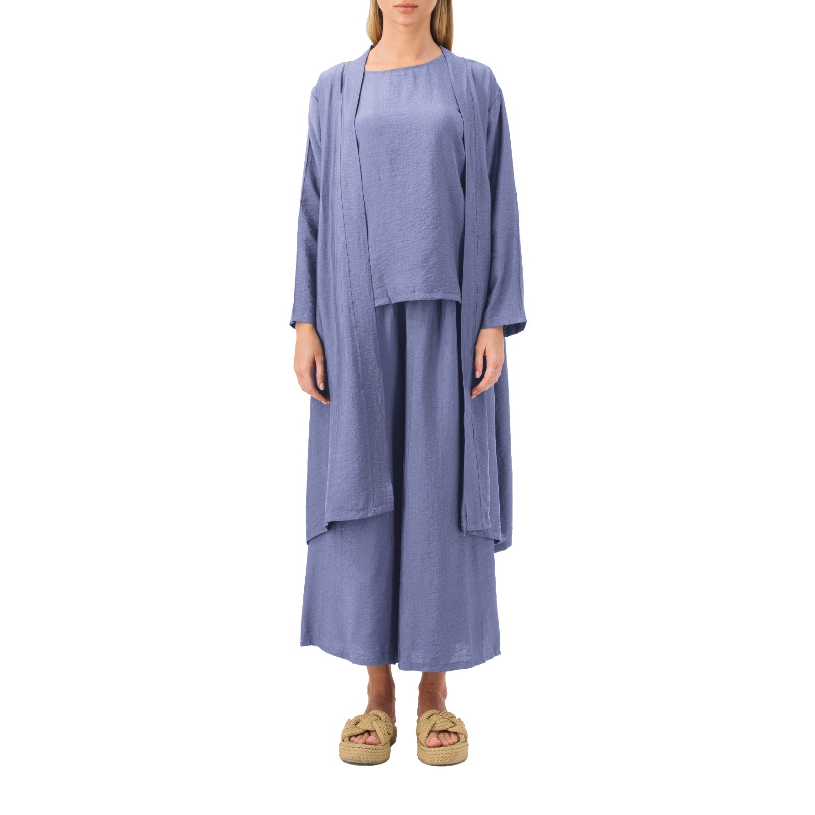 Blue Purple | All Day Closet Set of 3 - Comfortable style in attractive colors -arabian outfit - casual setcasual set - all day outfits - closet fashion store